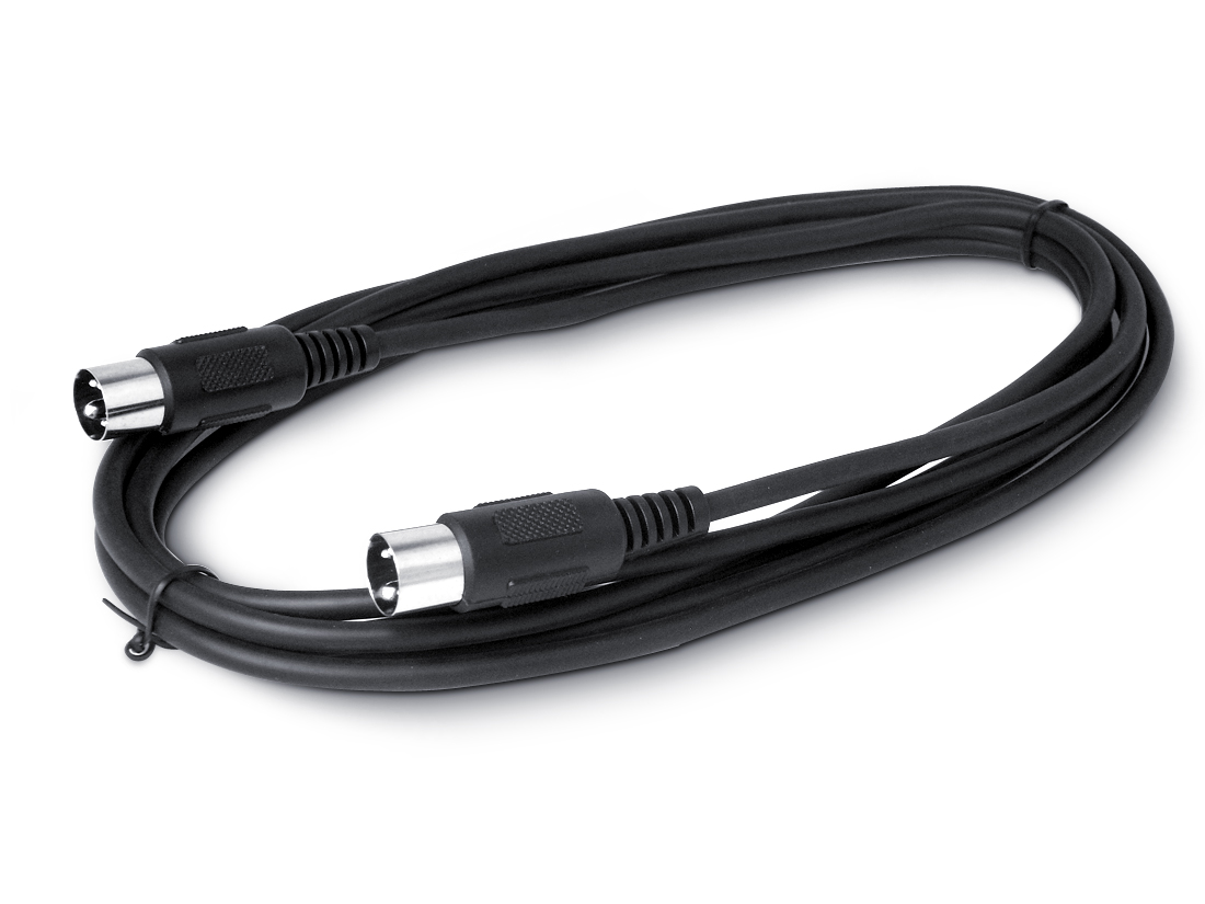 Snakebite MIDI Cable 5 pin DIN. Shielded lead straight connectors